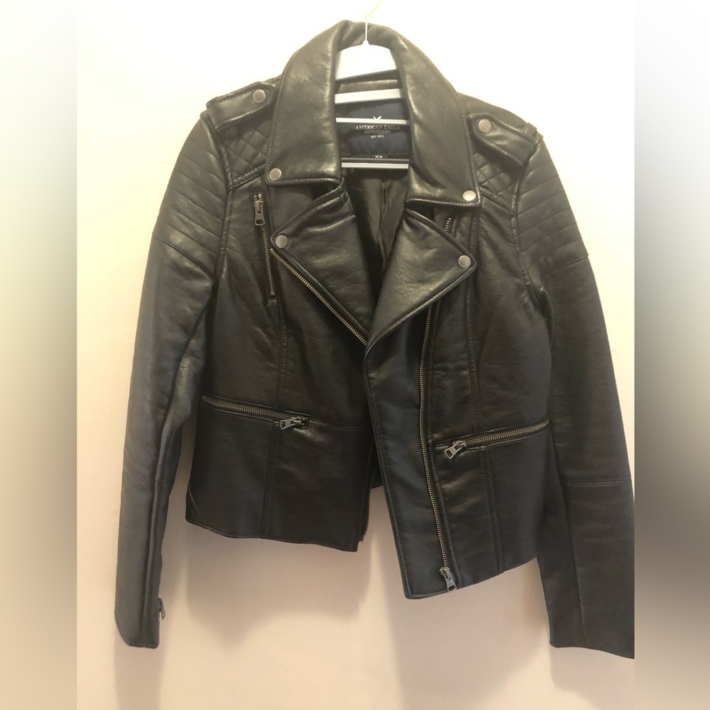 NWOT American Eagle Outfitters Faux Leather Motorcycle Jacket